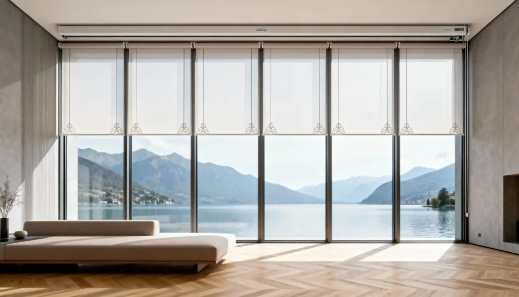 store à enroulement avec support